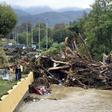 The Le Bitoulet river is cleared on September 18, 2014 in the southern French town of Lamalou-les-Bains after a flood that killed four people