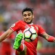 Benfica's midfielder Eduardo Salvio controls the ball on May 28, 2017