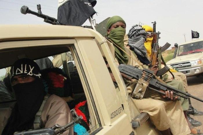 Fighters from Islamic group Ansar Dine pictured in northern Mali in August 2012