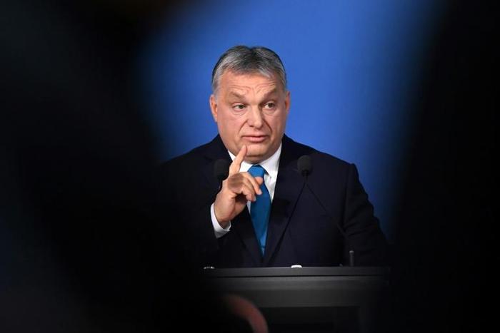 Hungarian Prime Minister Viktor Orban speaks during a press conference in January 2019