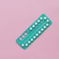 High Angle View Contraceptive Pill Over Pink Background