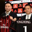 Chinese businessman Yonghong Li (right) was named as AC Milan's new president after his $786 million takeover of the Serie A side
