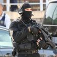 A member of the French RAID police unit on duty near the scene of a shooting at a school in the southern town of Grasse on March 16, 2017