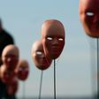 A protest against political corruption scandals in Brazil on Tuesday placed 595 masks -- one for President Michel Temer and each legislator accused -- in front of Congress