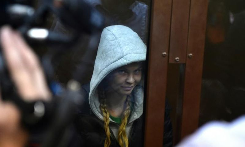 Belarusian model Anastasia Vashukevich, known as Nastya Rybka, in court on Saturday