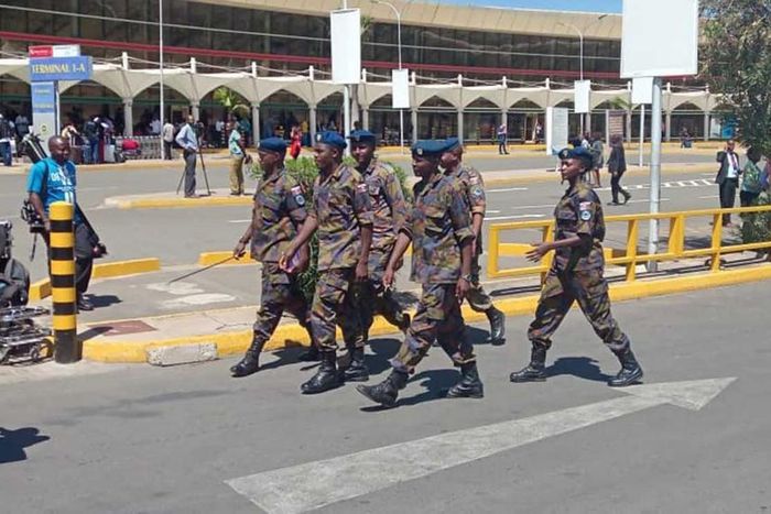 Kenya Airforce personnel deployed to JKIA amid aviation workers strike