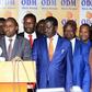 File image of ODM leaders together with party leader Raila Odinga addressing the press