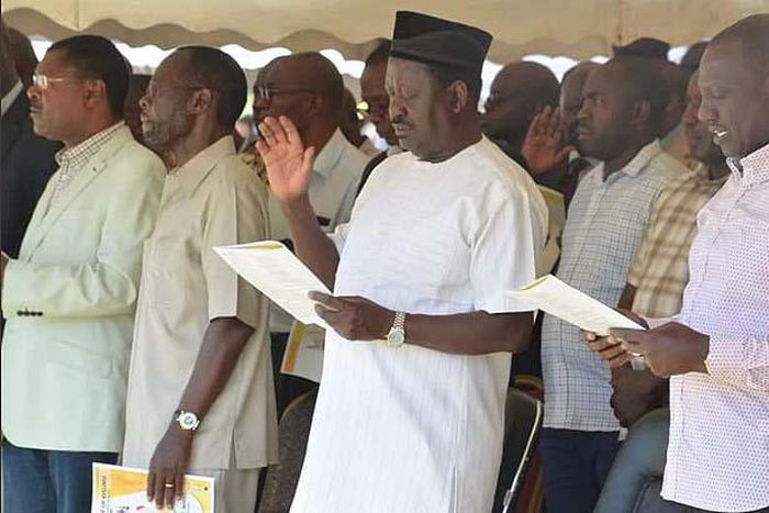 Moses Wetangula, Anyang Nyongo, Raila Odinga and DP Ruto