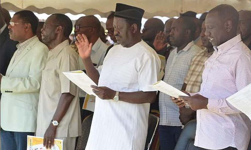 Moses Wetangula, Anyang Nyongo, Raila Odinga and DP Ruto