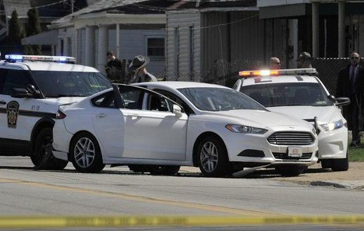 Pennsylvania State Police investigate the scene where Mr. Stephens was found dead on Tuesday.