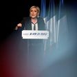 Front National party candiadate Marine Le Pen, pictured on April 5, 2017, was "surprised" by President Donald Trump's decision to order air strikes in Syria