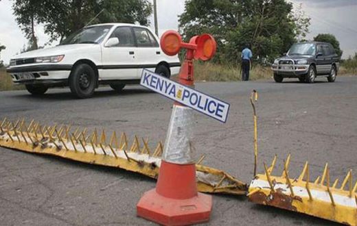 A police road block in Kenya