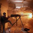 A Syrian opposition fighter fires a heavy machine gun in Jobar, a rebel-held district on the eastern outskirts of the Syrian capital Damascus, on March 19, 2017