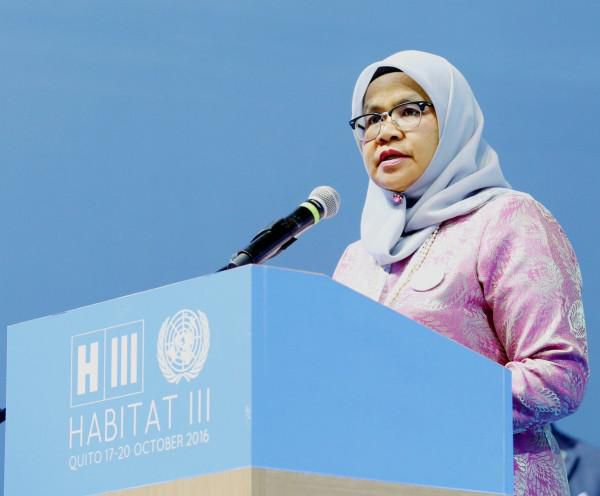 Head of UN-Habitat Maimunah Sharif during a past public address