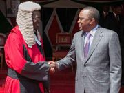 President Uhuru Kenyatta with Chief Justice David Maraga