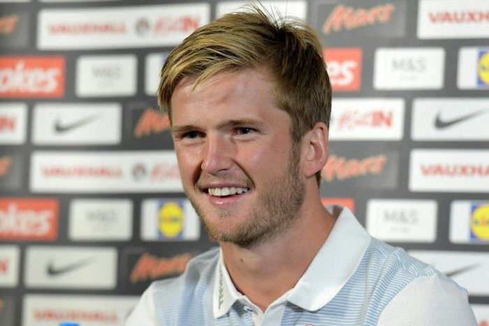 Tottenham's Eric Dier speaks to media during a press conference in August 2016