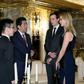 Japanese Prime Minister Shinzo Abe (2nd left) meets Ivanka Trump (right) and her husband Jared Kushner in New York on November 17, 2016
