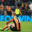Hull City's Sam Clucas reacts to their defeat to Sunderland at the KCOM Stadium in Kingston upon Hull, north east England on May 6, 2017