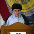 Shiite cleric Moqtada al-Sadr delivers a speech during a gathering in the Iraqi holy city of Najaf on March 19, 2017
