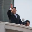 North Korean leader Kim Jong-Un waves in Pyongyang on April 15, 2017