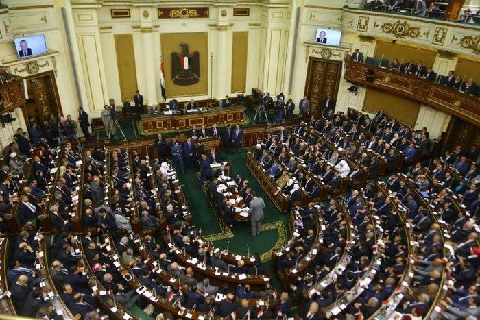 A general view of Egypt's parliament, where a draft bill calls for jail terms of up to five years for NGOs who break regulations