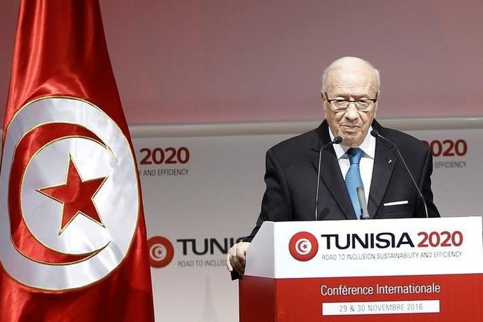 Tunisia's President Beji Caid Essebsi speaks during the opening of international investment conference Tunisia 2020, in Tunis, Tunisia November 29, 2016. REUTERS/Zoubeir Souissi