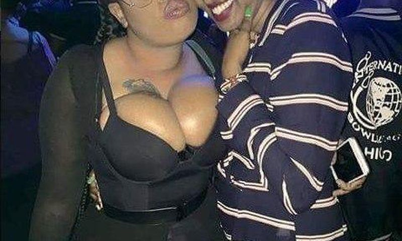 Bridget Achieng showing off her rack at the Tiwa Savage concert