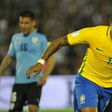 Brazil's Paulinho pictured during a World Cup qualifier against Uruguay in Montevideo on March 23, 2017