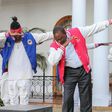 President Uhuru Kenyatta dabbing