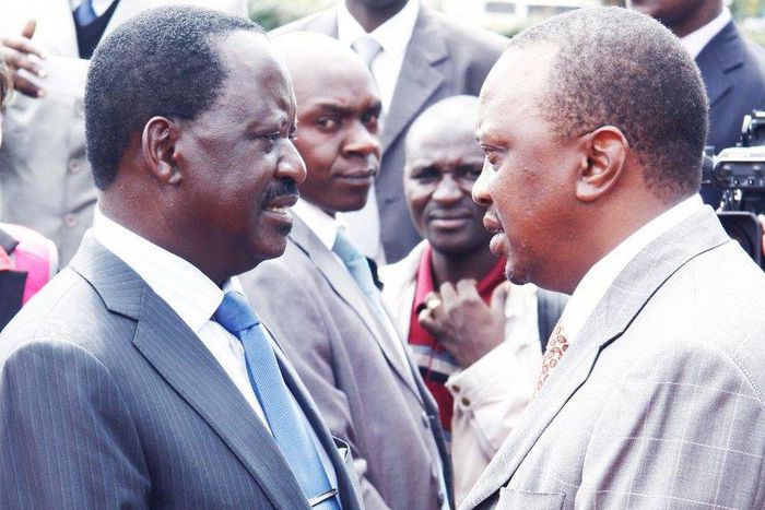 President Uhuru Kenyatta and ODM leader Raila Odinga