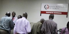 Taxpayers at a KRA help centre