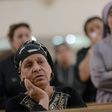 Egyptians attend mass at St Mark's Coptic Orthodox Cathedral in Bani Mazar on May 27, 2017 a day after the bus massacre