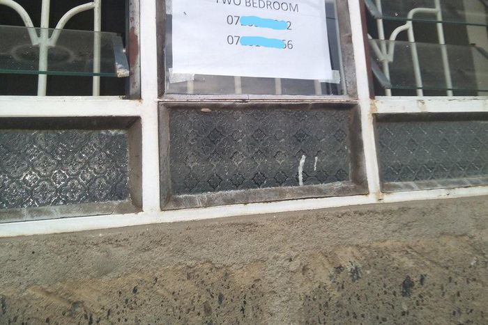 A poster advertising a vacant house for rent in one of Nairobi's residential estates (Twitter)