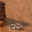 Divorce gavel and ring