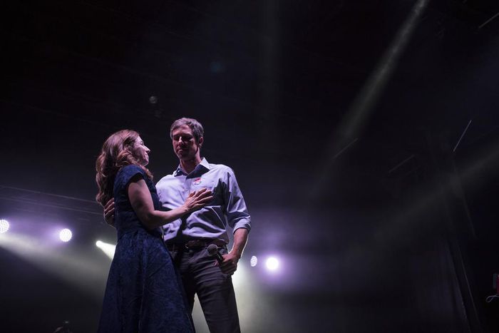 In O'Rourke's Announcement, His Wife's Silence Stands Out