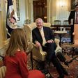 Canadian Foreign Minister Chrystia Freeland and US Secretary of State Rex Tillerson speak before a meeting at the US Department of State February 8, 2017 in Washington, DC