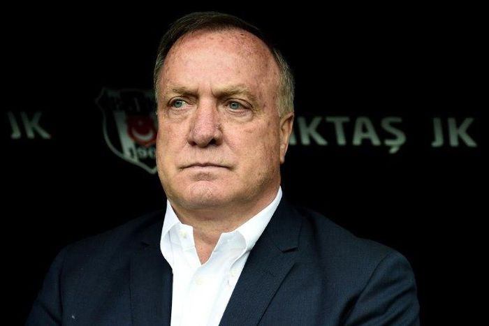 Fenerbahce's Dutch head coach Dick Advocaat looks on during the Turkish Spor Toto Super Lig football match between Besiktas and Fenerbahce at the Vodafone arena stadium in Istanbul, on May 7, 2017