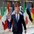 EU President Donald Tusk in Brussels at the HQ of the European Council, on April 29, 2017 for a summit on Brexit negotiating guidelines