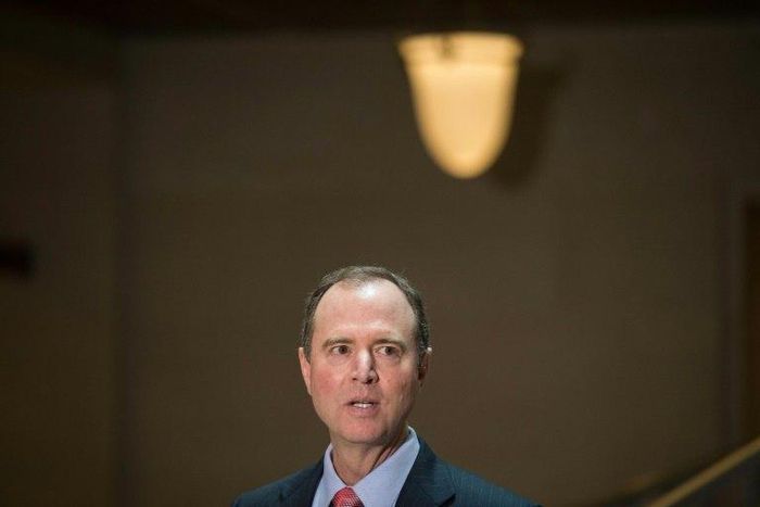 Adam Schiff, the ranking Democrat on the US House Intelligence Committee, speaks to the press about the committee's ongoing investigation on Russian meddling in the 2016 presidential election at the Capitol in Washington, DC, on March 30, 2017