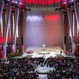 People attend an inaugural Mass in the Temple of Divine Providence in Warsaw on November 11, 2016
