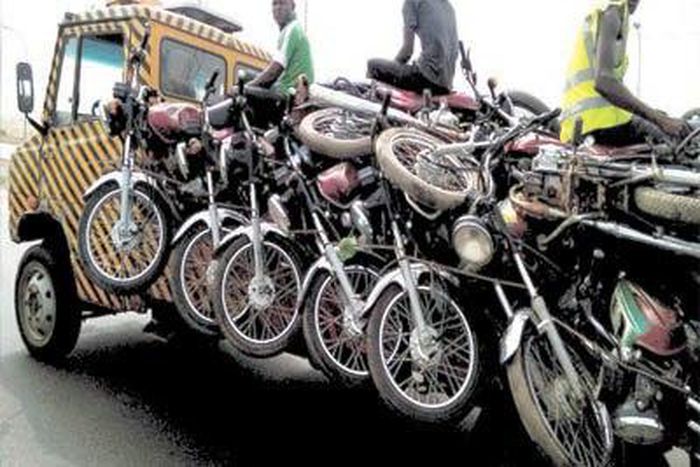 Impounded motorcycles in FCT
