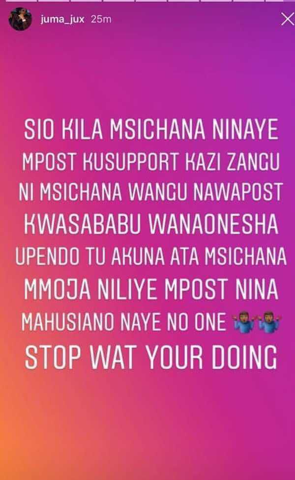 Jux's post (Instagram)