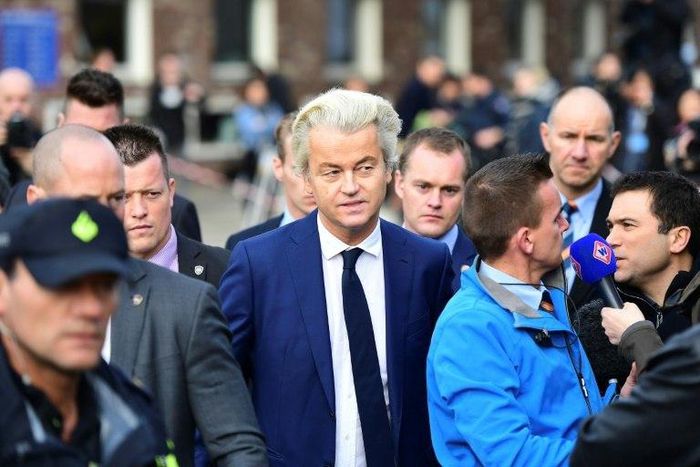 Netherlands' politician Geert Wilders (C) has been deceived by the polls in the past when expectations hit hard reality, and the 2017 general elections proved no exception