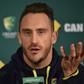 South Africa's cricket captain Faf du Plessis has been fined his entire match fee after he was caught on camera sucking a mint and rubbing saliva into the ball during last week's second Test against Australia in Hobart