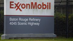 A sign is seen in front of the Exxonmobil Baton Rouge Refinery in Baton Rouge, Louisiana, November 6, 2015. REUTERS/Lee Celano