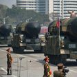 Nearly 60 missiles rolled through Kim Il-Sung Square at an event to mark the 105th anniversary of the North's founder