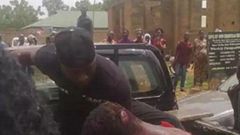 Kunle Poly after the beating he got