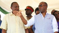 President Uhuru kenyatta and Governor Hassan Joho