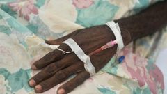 Patients with cholera symptoms receive medical attention in a hospital of field of Samaritan's Purse in Randelle, Haiti, on October 19, 2016