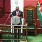 Treasury Cs Henry Rotich reading the budget in Parliament